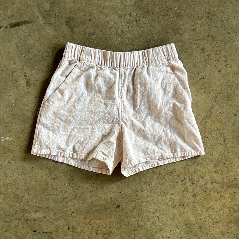 Cotton linen blend shorts